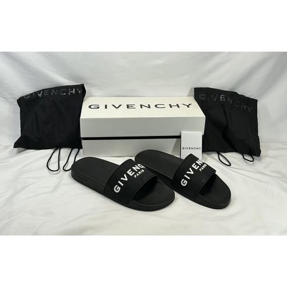 Givenchy Label Slide flat mules in rubber M SZ 11 EU 44 SPB JA-362299 main image 5